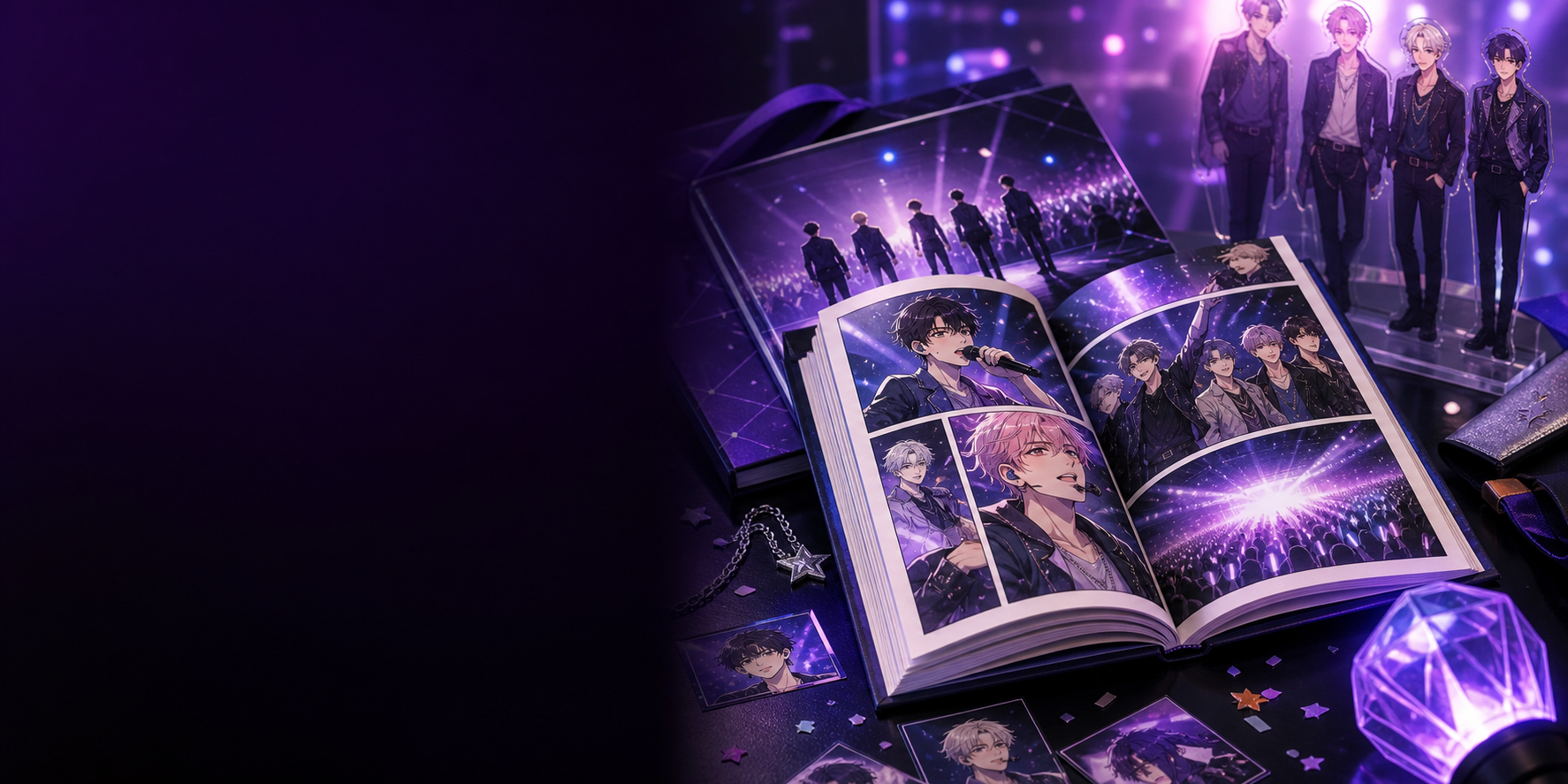 OwnTale homepage image owntale-hero-idol-comic.png