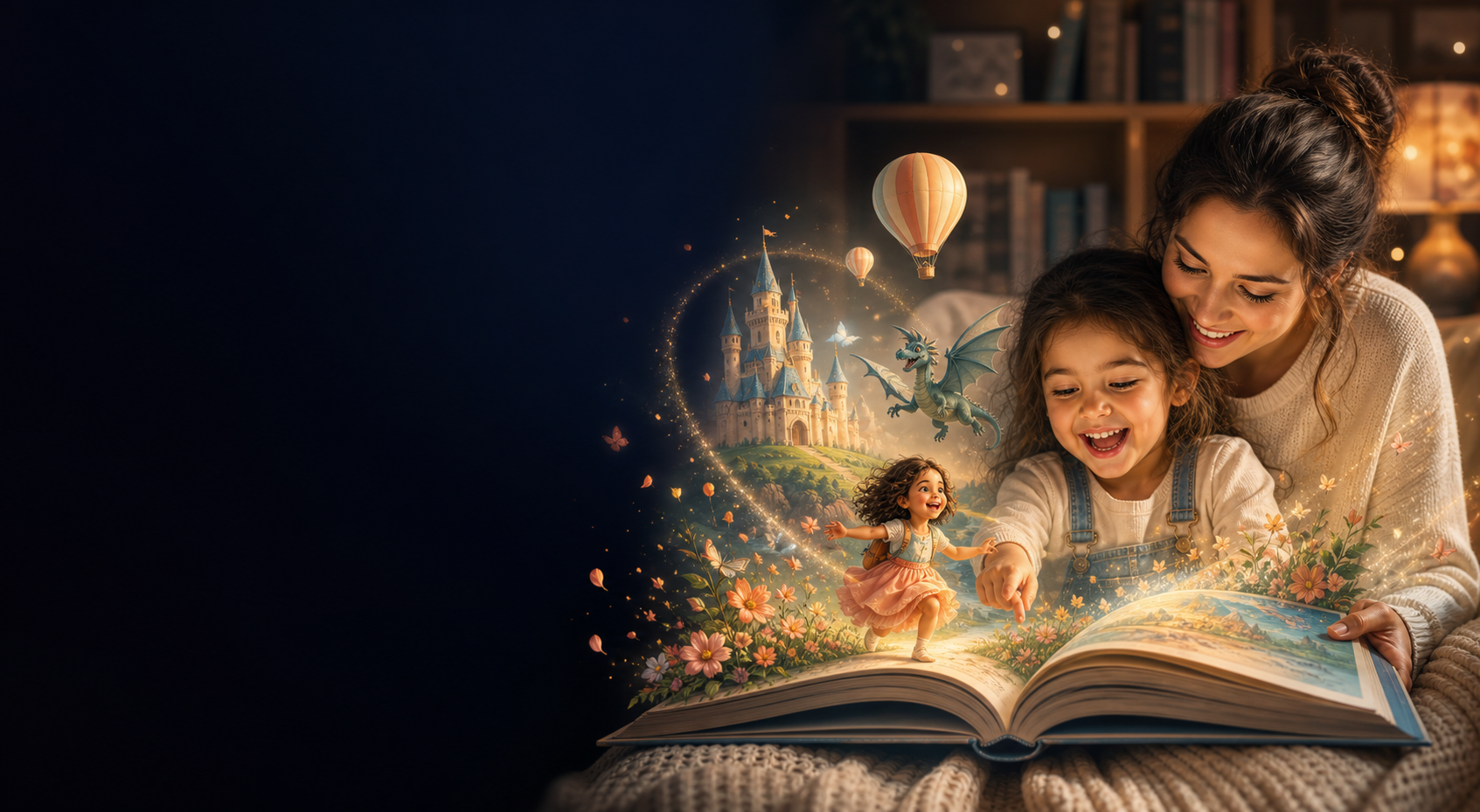 OwnTale homepage image owntale-hero-kids-ai-book.png