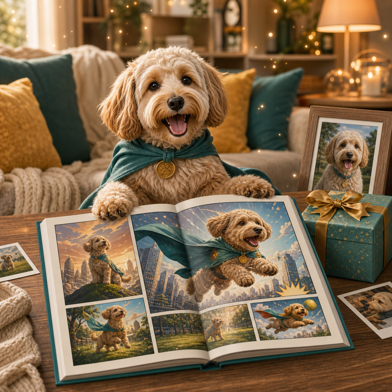 Personalized pet comic book gift