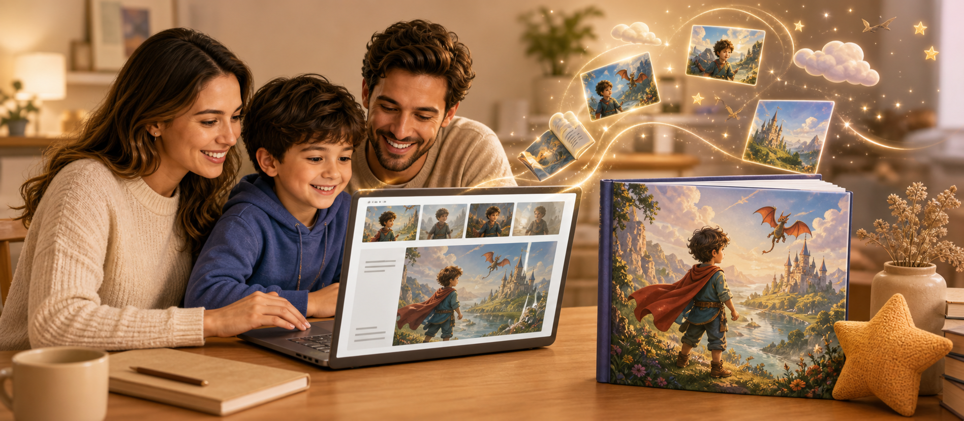 OwnTale personalized book workflow from photo upload to editable digital proof